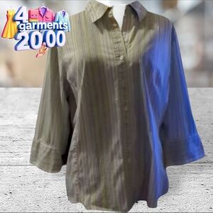 George women's plus stretch button down shirt 16W